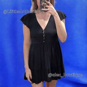 Forever 21 Flutter Tiered Mini Dress(C010)-Size S for Women